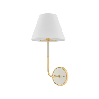 Wedgewood Wall Sconce with AGED BRASS/OFF-WHITE Finish
