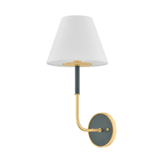 Wedgewood Wall Sconce with AGED BRASS/SOFT STUDIO GREEN Finish