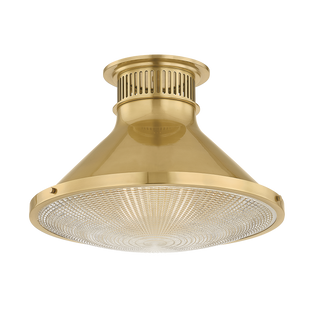 Highclere Flush Mount with AGED BRASS Finish