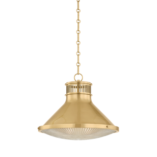 Highclere Pendant with AGED BRASS Finish