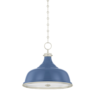Painted No.1 Pendant with POLISHED NICKEL/SOFT FRENCH BLUE Finish