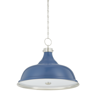 Painted No. 1 Pendant with POLISHED NICKEL/SOFT FRENCH BLUE Finish