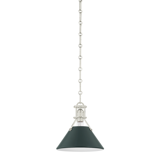 Painted No.2 Pendant with POLISHED NICKEL/SOFT STUDIO GREEN Finish