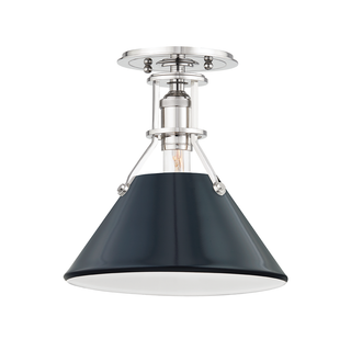Painted No.2 Semi Flush with Polished Nickel/darkest Blue Finish