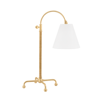Curves No.1 Table Lamp with Aged Brass Finish