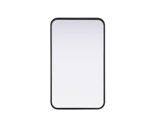 Contour Metal Rectangle Mirror 18x30 in Black