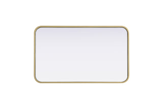 Contour Metal Rectangle Mirror 18x30 in Brass