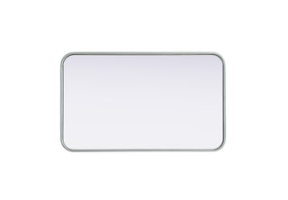 Contour Metal Rectangle Mirror 18x30 in Silver