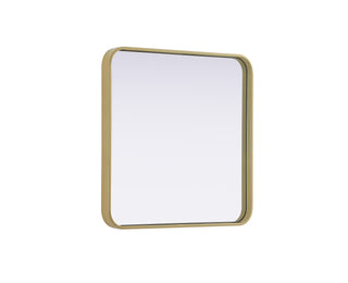 Contour Metal Square Mirror 24x24 in Brass