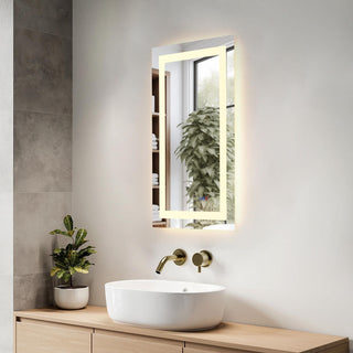 Riven 36x18 LED Mirror, Adjustable Color 3000K/4200K/6400K