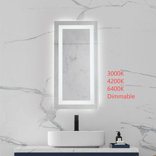 Riven 30x20 LED Mirror, Adjustable Color 3000K/4200K/6400K