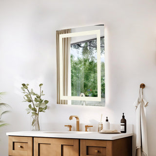 Riven 30x24 LED Mirror, Adjustable Color 3000K/4200K/6400K