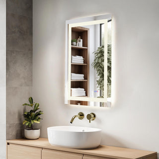 Riven 36x24 LED Mirror, Adjustable Color 3000K/4200K/6400K