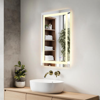 Riven 36x24 LED Mirror, Adjustable Color 3000K/4200K/6400K