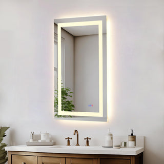 Riven 40x24 LED Mirror, Adjustable Color 3000K/4200K/6400K