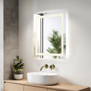 Riven 30x27 LED Mirror, Adjustable Color 3000K/4200K/6400K
