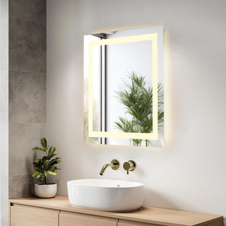 Riven 30x27 LED Mirror, Adjustable Color 3000K/4200K/6400K