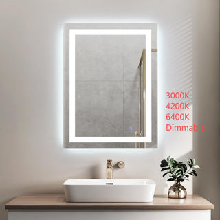 Riven 36x27 LED Mirror, Adjustable Color 3000K/4200K/6400K