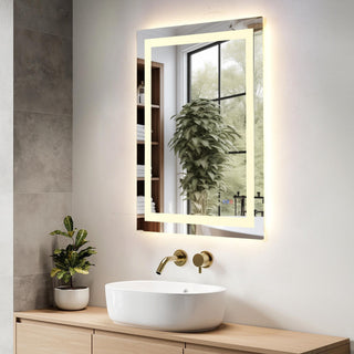Riven 36x27 LED Mirror, Adjustable Color 3000K/4200K/6400K