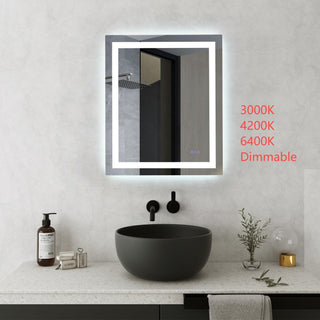 Riven 36x30 LED Mirror, Adjustable Color 3000K/4200K/6400K