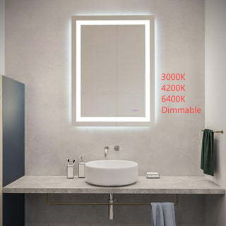 Riven 40x30 LED Mirror, Adjustable Color 3000K/4200K/6400K