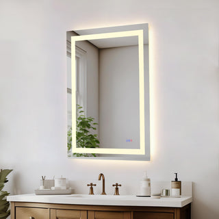 Riven 40x30 LED Mirror, Adjustable Color 3000K/4200K/6400K