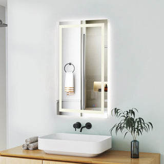 Riven 48x30 LED Mirror, Adjustable Color 3000K/4200K/6400K