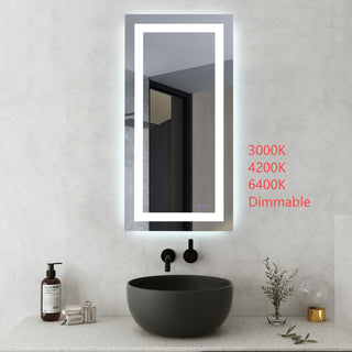 Riven 72x30 LED Mirror, Adjustable Color 3000K/4200K/6400K