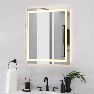 Riven 40x36 LED Mirror, Adjustable Color 3000K/4200K/6400K