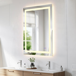Riven 48x36 LED Mirror, Adjustable Color 3000K/4200K/6400K