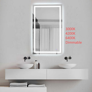 Riven 60x36 LED Mirror, Adjustable Color 3000K/4200K/6400K