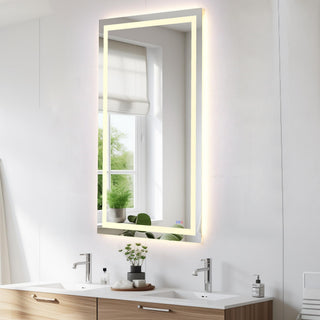 Riven 72x36 LED Mirror, Adjustable Color 3000K/4200K/6400K