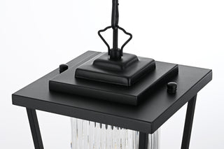 York 6.5 Inch Outdoor Pendant in Black
