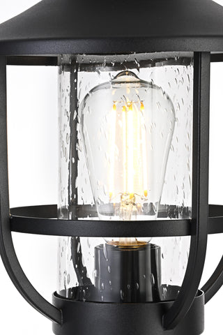 Janney 9 Inch Outdoor Post Light in Black