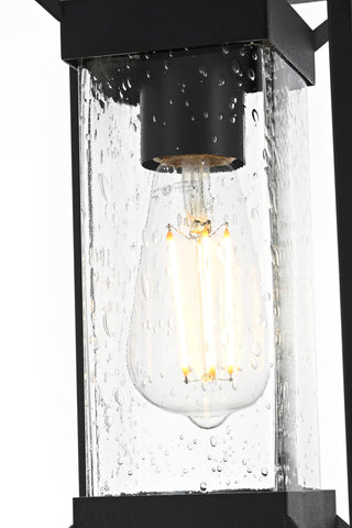 Willington 7 inch Outdoor Pendant in Black