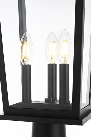 Berks 9.45 Inch Outdoor Post Light in Black