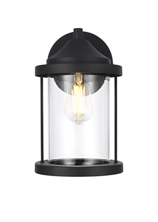 Roy 7 inch Outdoor Wall Sconce in Black