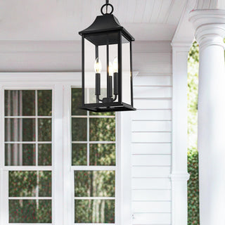 Shepard 8 x 20.5 inch Outdoor Pendant in Black