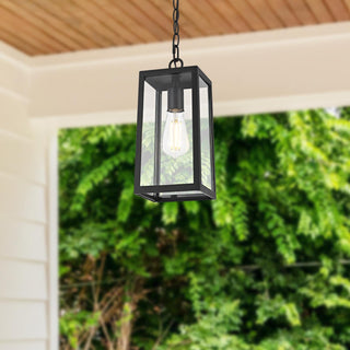 Veda 13 inch Outdoor Pendant in Black