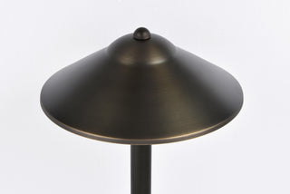 Outdoor 12V Cast Brass path light 9 inch Wide x 24 inch High in Dark Bronze