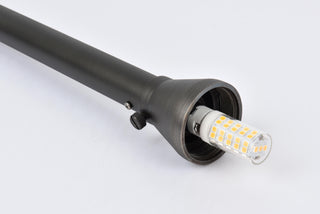 Outdoor 12V Cast Brass path light 9 inch Wide x 24 inch High in Dark Bronze