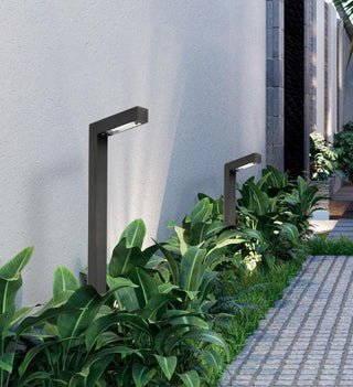 Outdoor 12V Cast Brass modern path light 5.25 inch Wide x 22 inch High in Dark Bronze