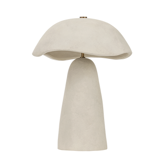 Soloma  TABLE LAMP with Patina Brass/Ceramic Artisan White Finish