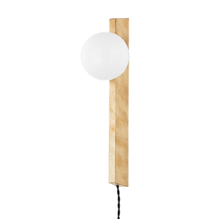 BRISBANE Plug-in Sconce with VINTAGE GOLD LEAF Finish