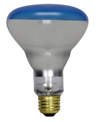Incandescent Reflector Bulb: 150W;  BR30;  ;  Blue;  120V;  E26 Medium Base