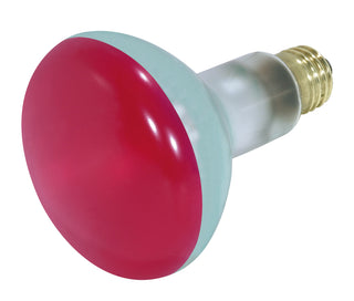 Incandescent Reflector Bulb: 75W;  BR30;  ;  Red;  130V;  E26 Medium Base