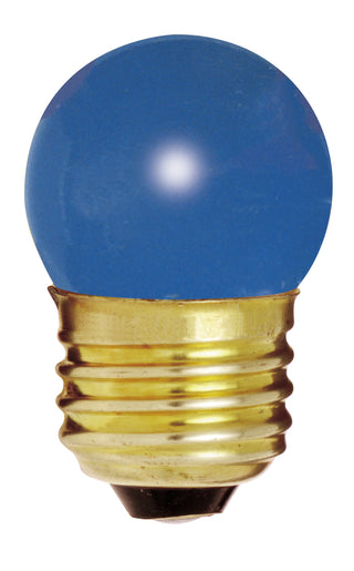 Incandescent Sign Bulb: 7.5W;  S11;  ;  Ceramic Blue;  120V;  E26 Medium Base