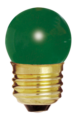 Incandescent Sign Bulb: 7.5W;  S11;  ;  Ceramic Green;  120V;  E26 Medium Base