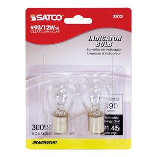 Incandescent Miniature Bulb: 13.31W;  S8;  ;  Clear;  12.8V;  BA15s Bayonet Single Contact Base