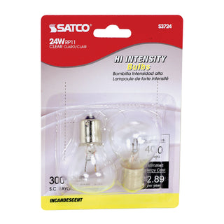 Incandescent Miniature Bulb: 24.24W;  RP11;  ;  Clear;  6.2V;  BA15s Bayonet Single Contact Base